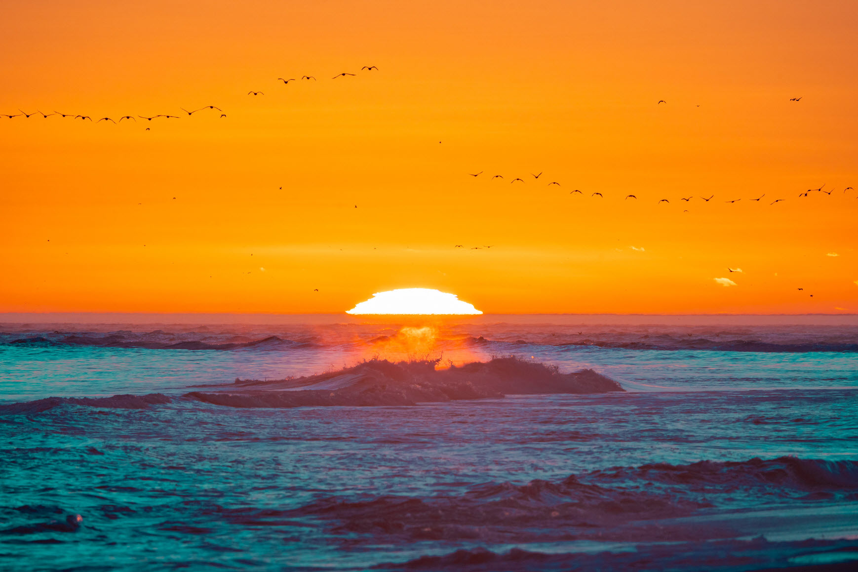 ocean sun set